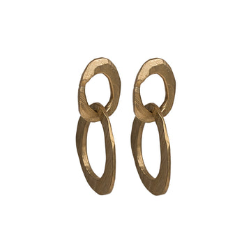 The Bronze Skipping Stones Double Oval Earring brings both style and a playful charm that you will love!
