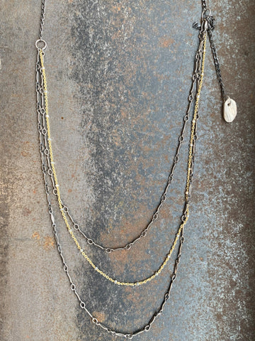 Mixed Metal Layering Necklace
